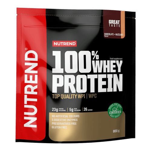 NUTREND 100% Whey Protein Packung, Schokolade-Haselnuss, 800 g