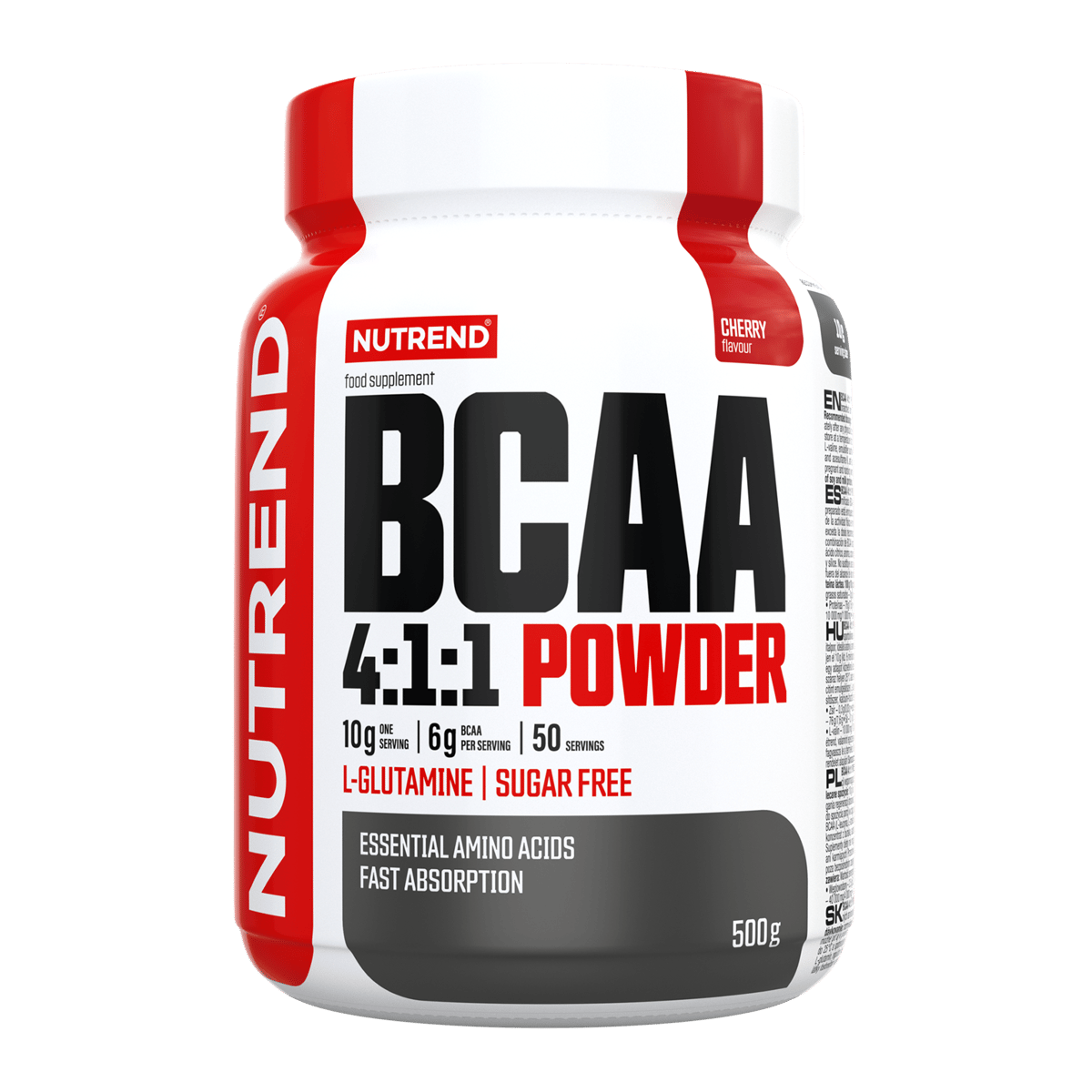 NUTREND BCAA 4:1:1 Pulver, Kirschgeschmack, 500 g Flasche