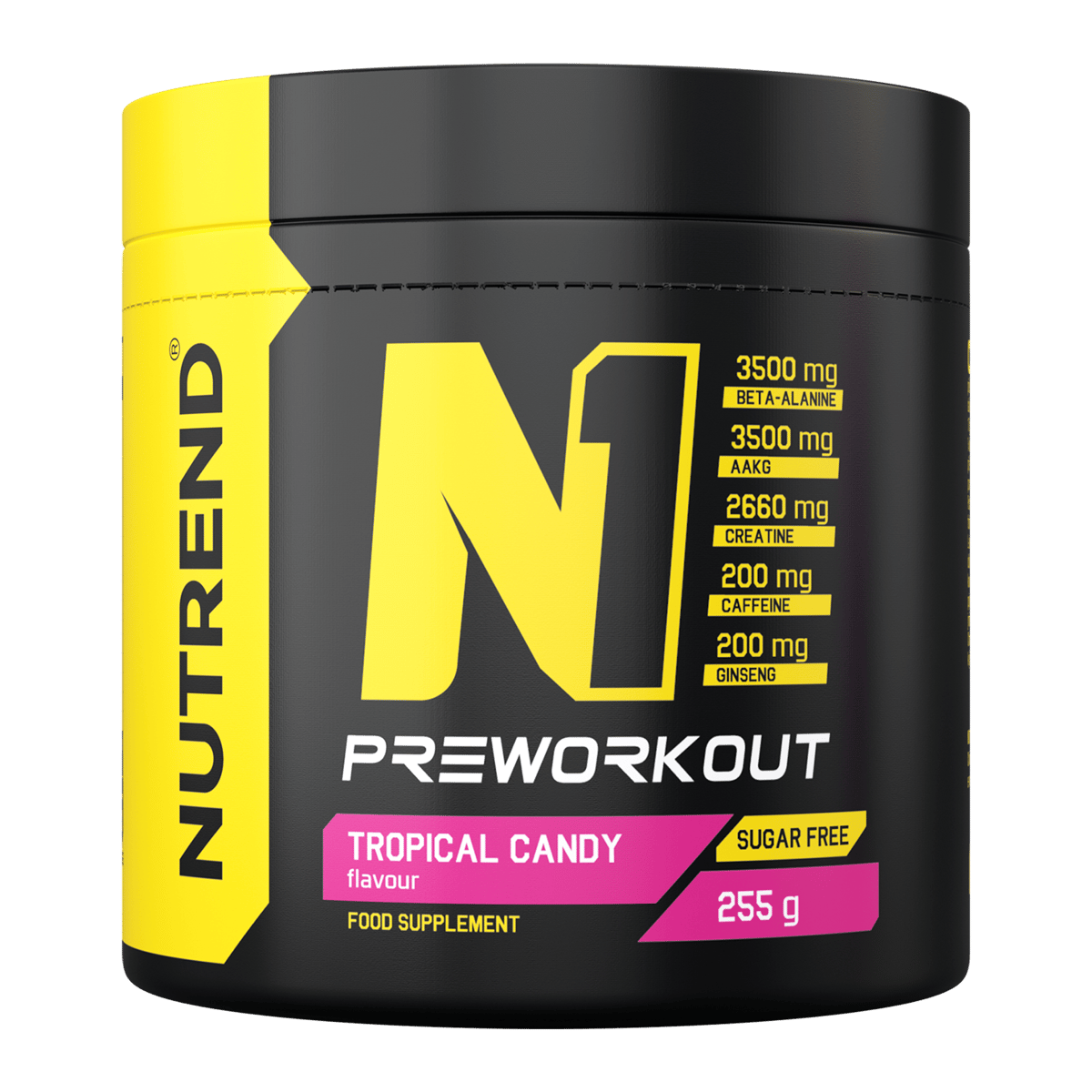 NUTREND N1 255 g Tropical Candy, zuckerfrei, Nahrungsergänzung in Dose