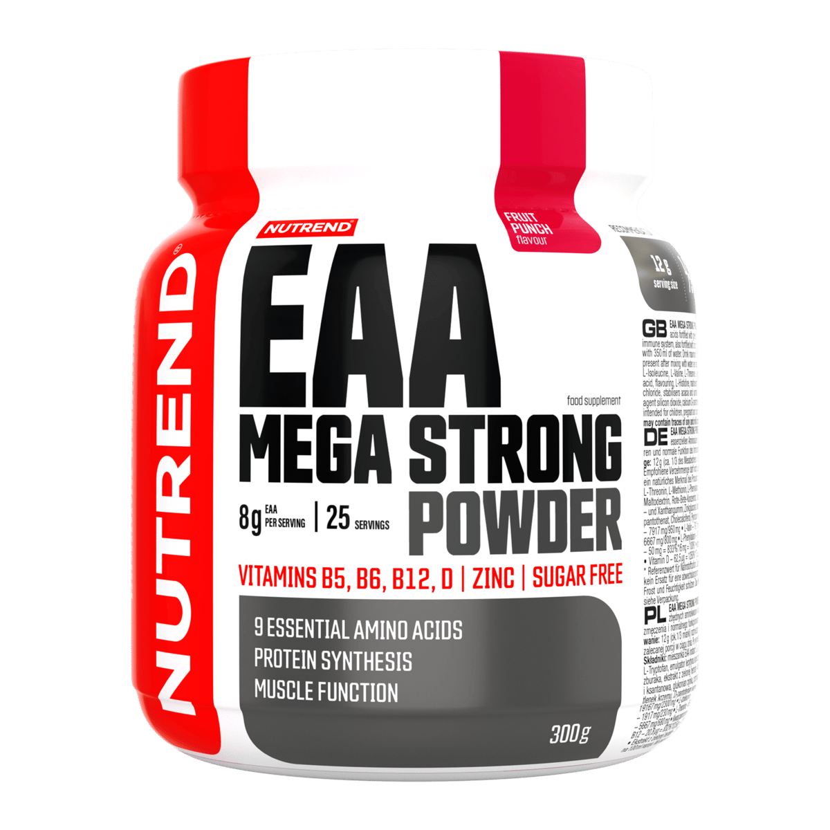 NUTREND EAA Mega Strong Powder 300 g Fruchtpunsch, Dose mit Etikett