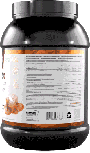 Pure Iso 900 g Salted Caramel whey protein isolate tub, front label