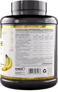 Pure Whey Banane 2000g Dose, Rückseite mit Nährwerttabelle