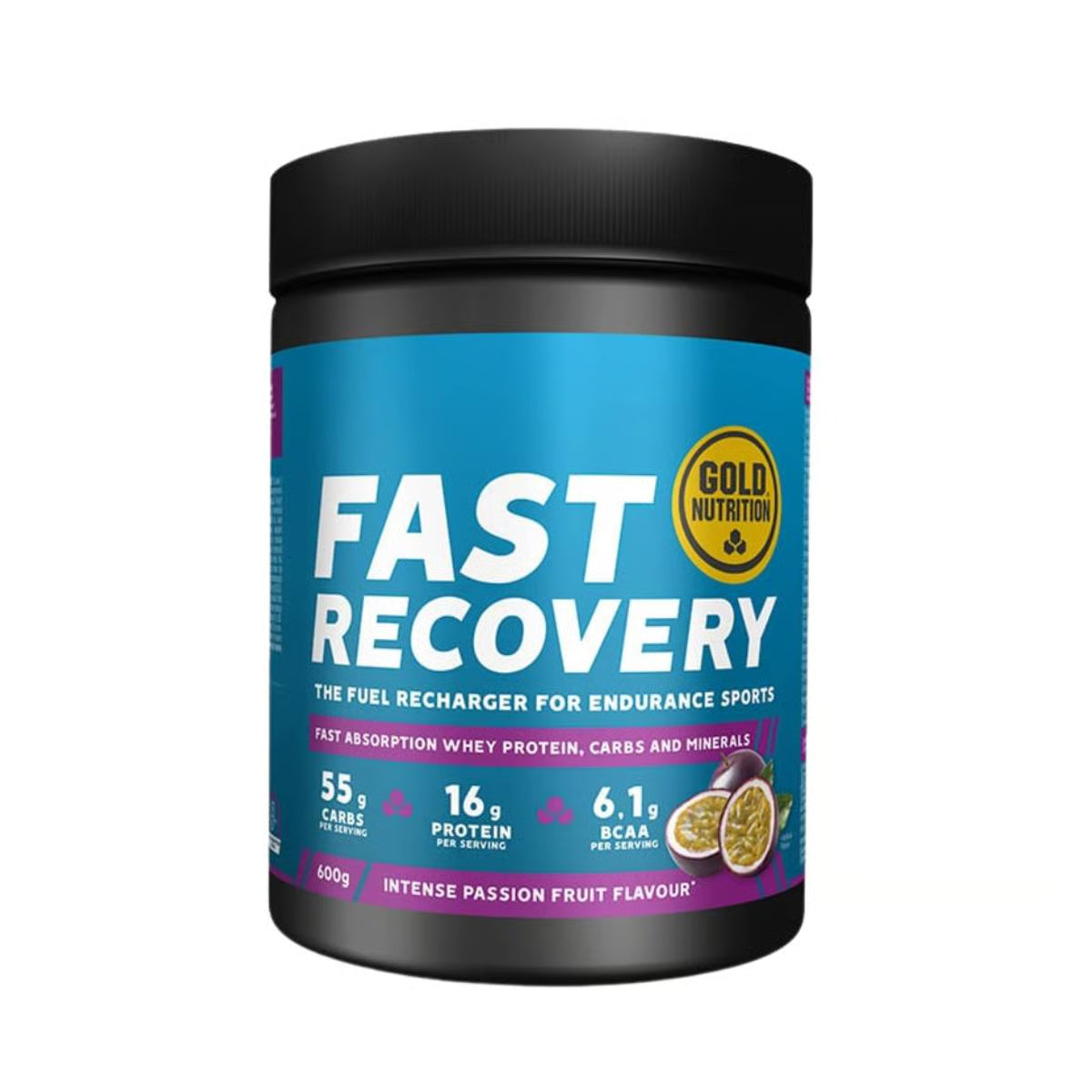 Fast Recovery supplement tub, wild berries flavor, 600g Gold Nutrition