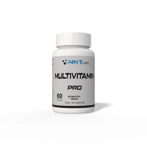 Multivitamindose NNTLABS mit Schraubdeckel, Aufdruck MULTIVITAMIN PRO, 60 Tabletten