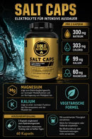 Salt Caps 60-Kapseln mit Magnesium und Kalzium, vegetarische Kapseln, Flasche