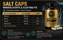 Salt Caps 60-Kapseln Etikett mit Dosiertabelle, Magnesium und Kalzium, vegetarisch