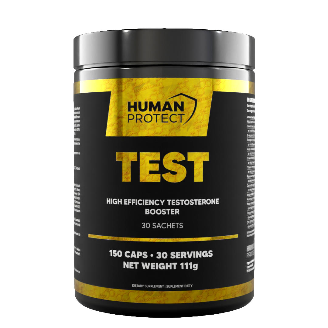 Human Protect TEST High Efficiency Testosterone Booster, Dose mit 150 Kapseln