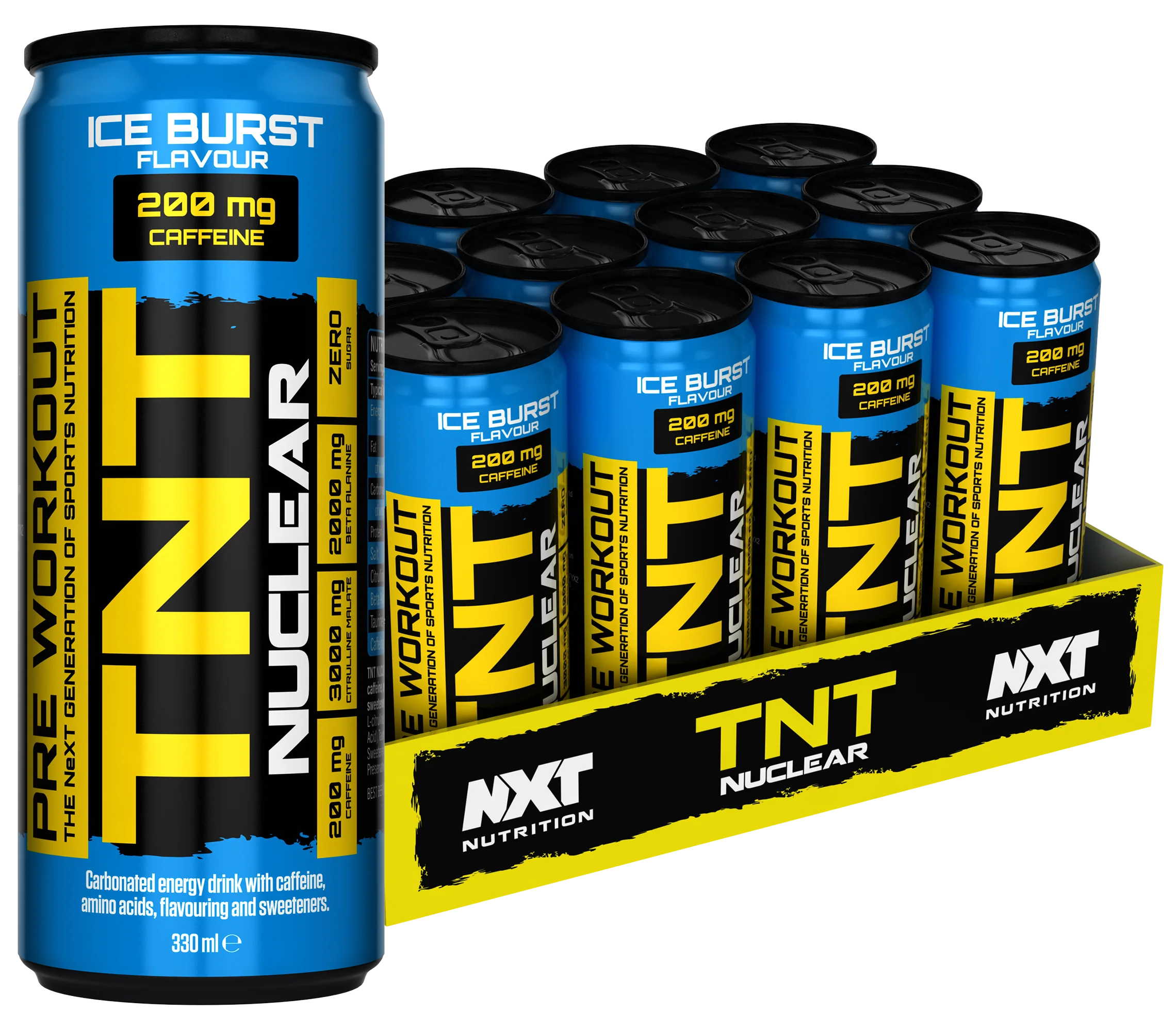 TNT NUCLEAR Energy-Drink-Dosen „Ice Burst“ 330 ml im 6er-Set