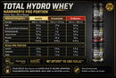 Total Hydro Whey Nährwerttabelle auf der Rückseite des 900-g-Beutels